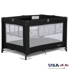 Portable Travel Playard W/ Removable Bassinet Easy-Fold Design Babies New