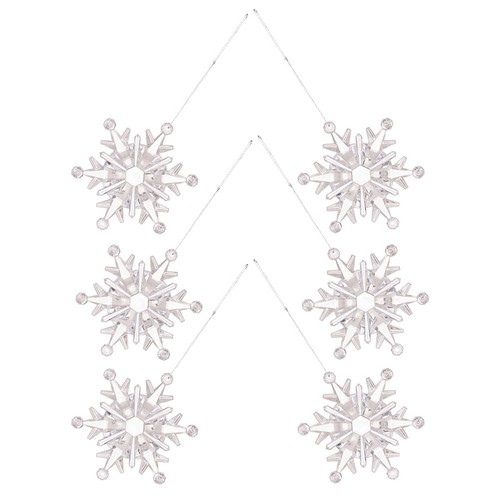36 Pièces Ornements De Flocon De Neige Blanc De Noël, Ornements De Flocon De Neige Blanc De Noel Ornements De Flocons De Neige A Paillettes Pour Les Decorations Arbre De Noel Taille Varie 98991999