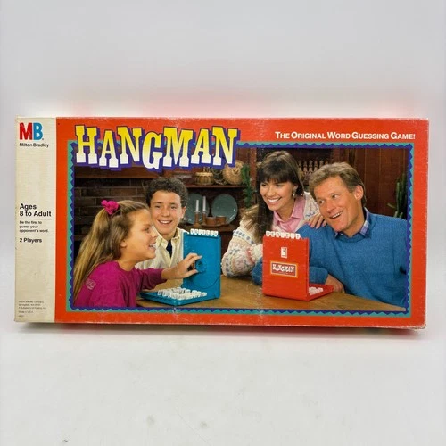 VINTAGE Hangman COMPLETE Milton Bradley 1988 Words Classic Game
