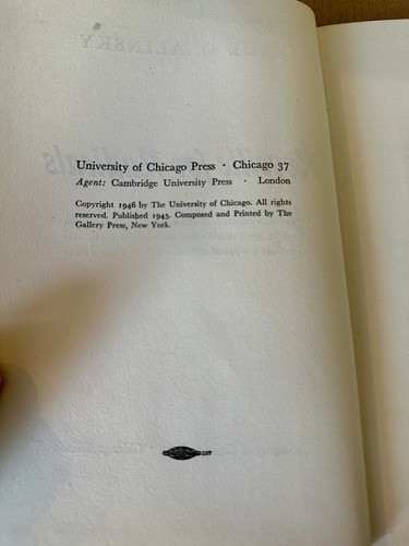 REVEILLE FOR RADICALS: A Call For Action Saul D Alinsky HBDJ 1st/ 1st 1946 - Picture 9 of 9