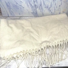 NEW TopShop cream fringe long scarf