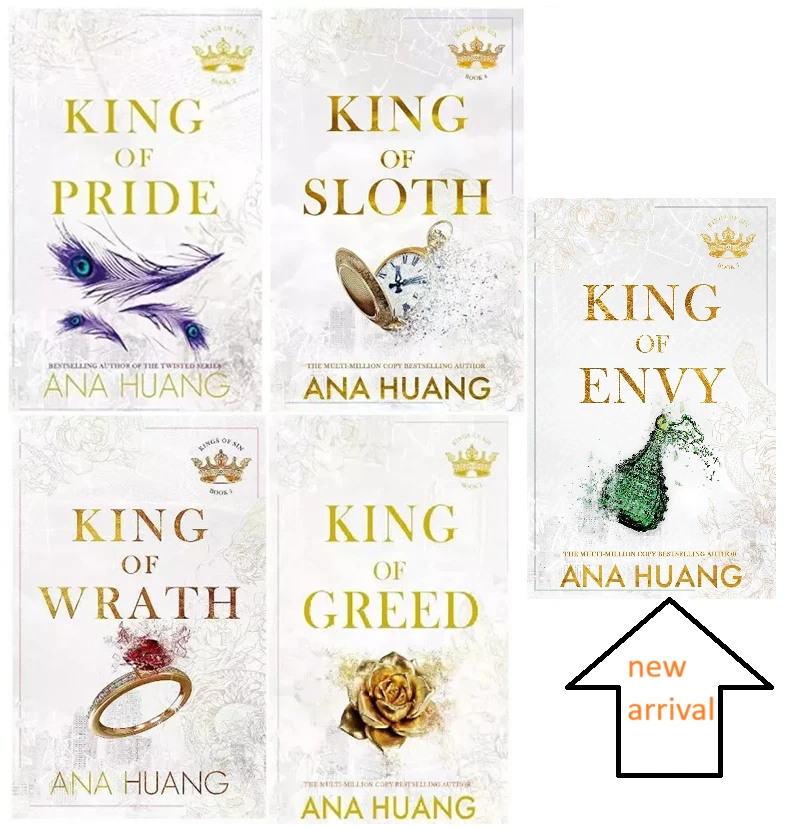 ana huang 5 book series set king of wrath + pride + greed + sloth + envy new Pb