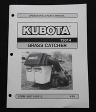 Véritable Kubota T1400H Gazon Tracteur T3014 Herbe Catcher " Opérateurs Manuel
