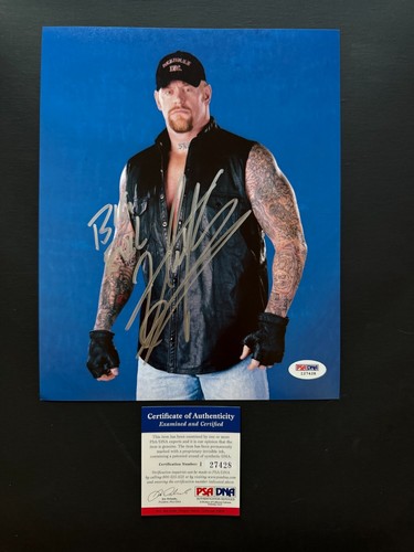 The Undertaker Rare! autographed signed Big Evil WWE 8x10 photo PSA/DNA BAS coa