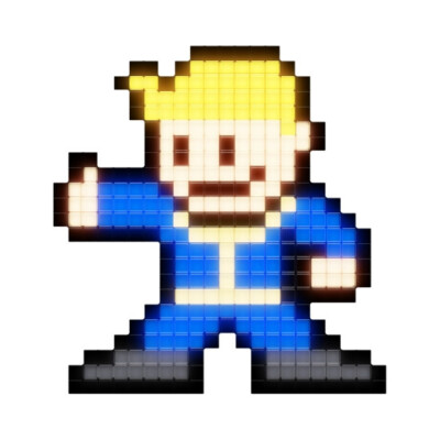 PDP Pixel Pals Fallout Vault Boy Pip Color Light Up LED Figure Display Fall Out