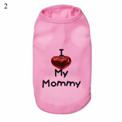 Hundeweste „I Love My Mommy“ – ärmellos, Für Kleine Hunde, Atmungsaktiv & Bequem