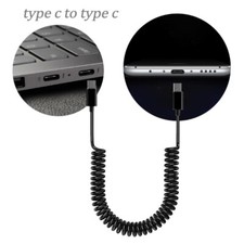 Coiled USB C to USB C Cable, Compatible for Various Devices