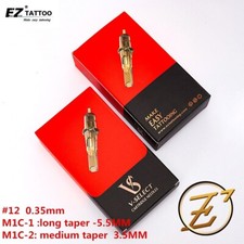 EZ V-Select Tattoo Cartridges Needles 12 0.35mm Curved Magnum Round Disposables