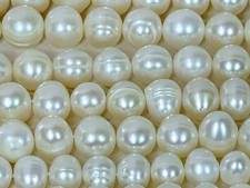 Cultured Freshwater Pearl Loose Beads For D.I.Y Jewelry Making 8 10mm/15" Length