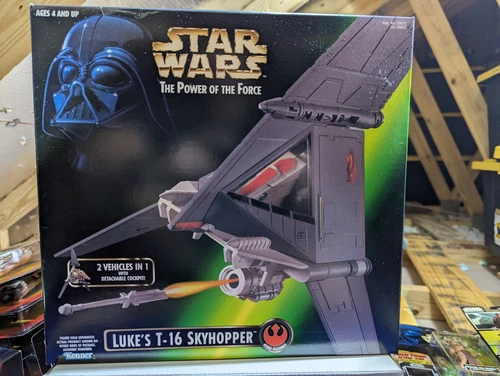 1996, Luke’s Incom T-16 Skyhopper, Star Wars Power Of The Force, Sealed, NIB.