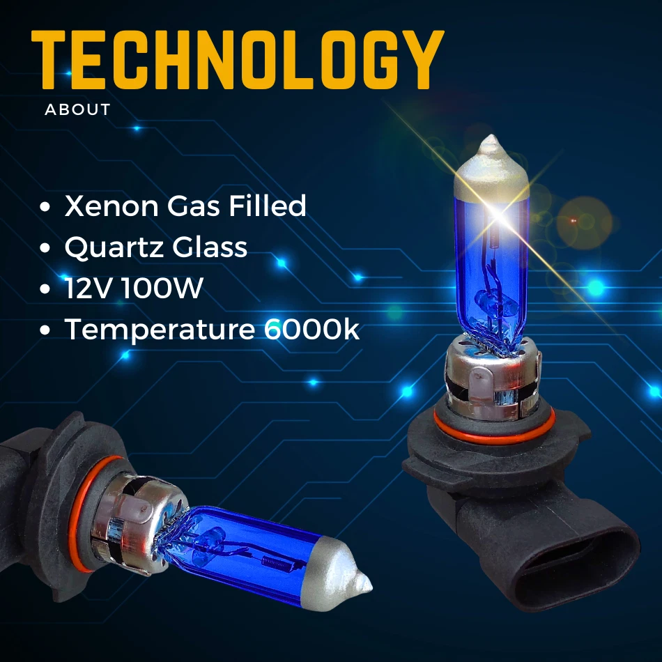 Hb3 Headlight Bulb Xenon White 100w 9005 Upgrade Hid 501 Side Light Bulbs 12v - Image 3 of 4