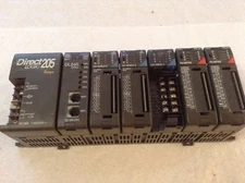 Direct Logic 205 Koyo DC 240 CPU (2) D2-16ND3-2 (1) D2-08NA (2) F2-08TRS PLC