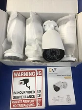 Security Camera Fake , with One Red LED Light at Night