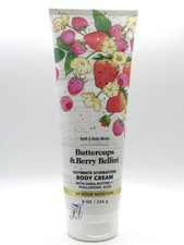 BATH  BODY WORKS BUTTERCUPS  BERRY BELLINI BODY CREAM 8 OZ