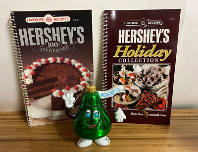 Hershey s Kisses Candy Christmas Tree Ornament & 2 Hershey's Cookbooks