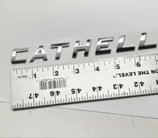 NEW 3D Chrome Lettering CAT HELL Chrome Adhesive Badge Emblem fits HELLCAT 3/4IN