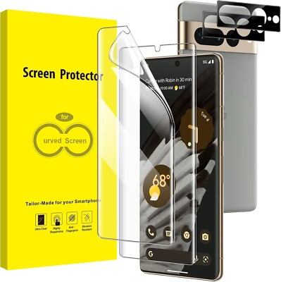 [2+2 Pack] Google Pixel 7 Pro Screen & Camera Lens Protector Scratch Resistant