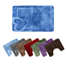 Set Tappeti Bagno Taris Tris Doccia Bidet Water Vari Colori Morbido Antiscivolo 