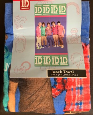 New One Direction 1D Beach Towel 28 x 58'' Harry Louis Liam Niall Zayn Fast Ship