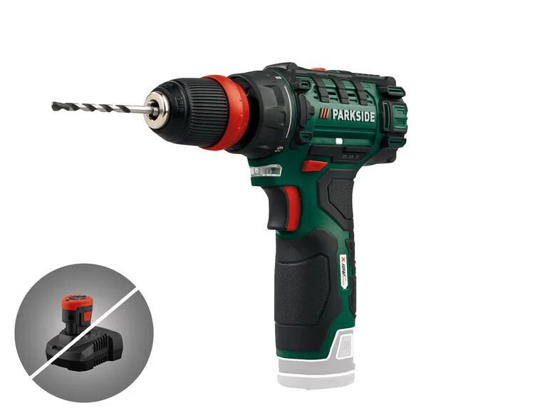 Image of Parkside PBSA 12 C2 cordless drill at eBay