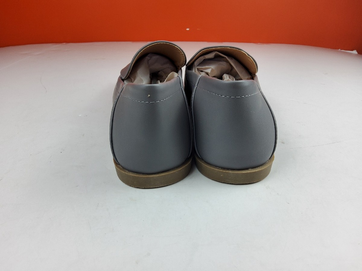 Journee Collection Women Flat Slip On Loafer Gray Faux 