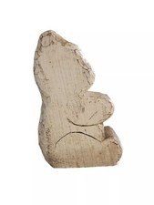   Artist Signed Wood Carved Handmade Bear Primitive Folk Art Cabin Decor Country