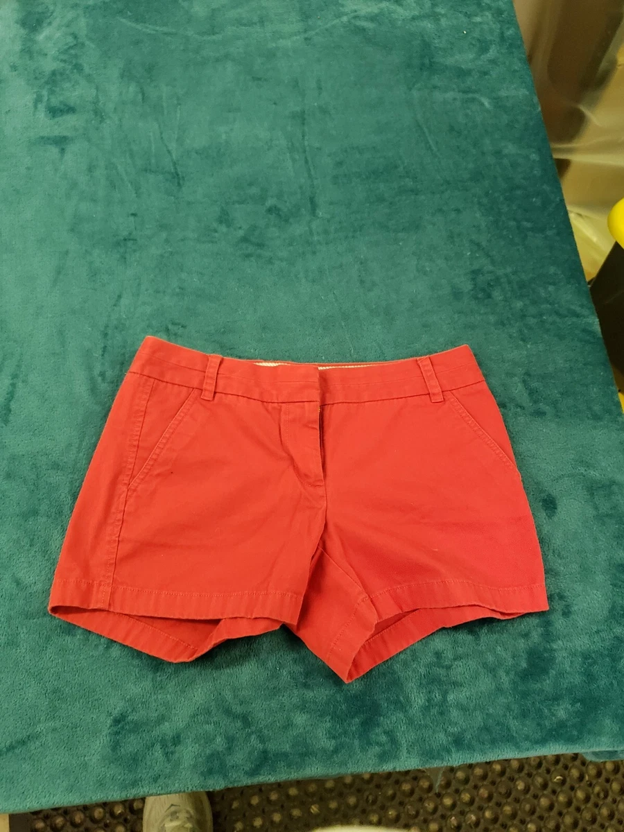 Womens red cotton shorts sale