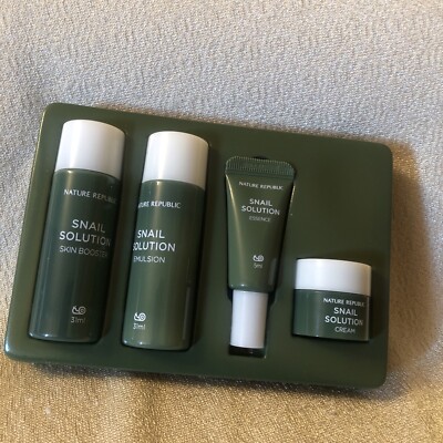 New In Box Nature Republic 4 Piece Set Nature Republic Snail Solution Trial Kit
