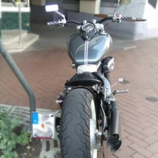 Motorradlenker schwarz Street Bar mit ABE Chopper Bobber Lenker 1Zoll +Sticker