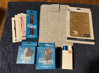 miscellaneous electronic accessories lot(watch bands,tablet/ipad case,power bank