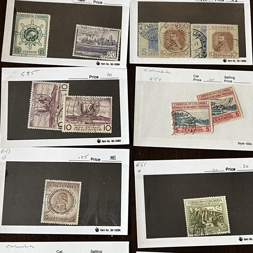 LOTE DE SELLOS COLOMBIA EN 35 CRISTALES DIFERENTES CLUB DE LEONES, ARQUITECTURA #14 Foto 2 de 4
