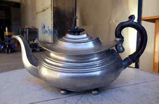 Antike Teekanne B 29 cm mit Marke und SHEFFIELD versilbert