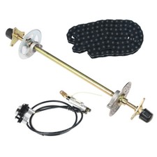 29" Go Kart Rear Live Axle Kit, Sprocket  Hub Brake Assembly Chain ATV Quads