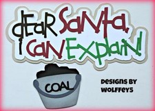 CRAFTECAFE XMAS KID TITLE paper piecing premade scrapbook die cut piece WOLFFEY5