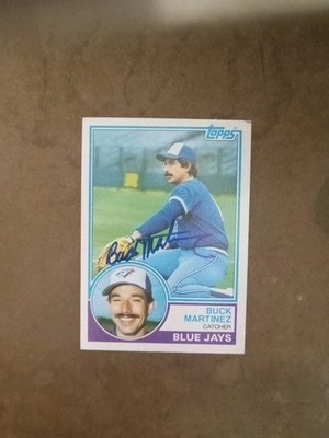 BUCK MARTINEZ SIGNED 1983 TOPPS #733 AUTO AUTOGRAPH AU Toronto BLUE JAYS CARD 