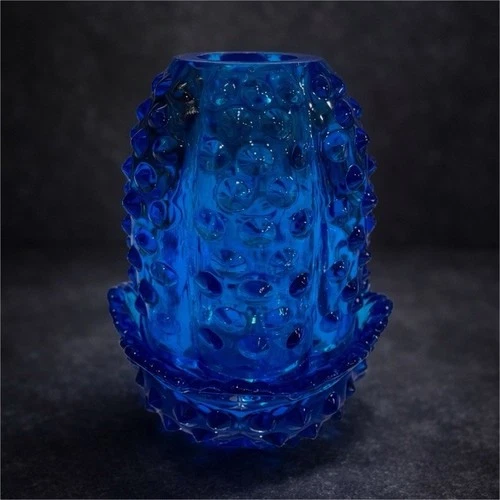 Fenton Hobnail Blue Fairy Lamp