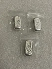 999 SILVER SKULL & CROSSBONES 1/2 TROY OUNCE  LOAF STYLE ATLANTIS MINT- Lot Of 3