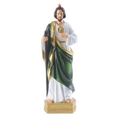 QIANLING 8.5 inch Saint Jude Statue, Religious Resin St Jude Holy Statues, Re...