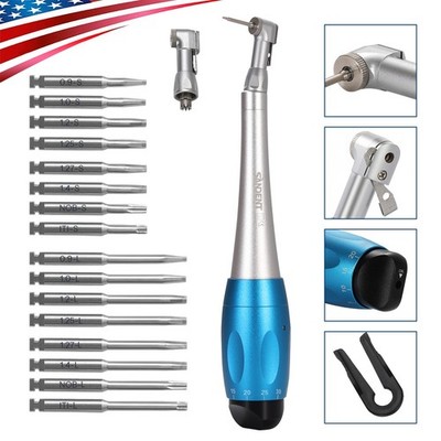 Dental Universal Implant Kit Torque Wrench Contra Angle & 16pcs Drivers