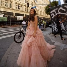 Multi-layer Long Tail Mesh Luxury Dress Weddings Evening Wedding Guest Dresses