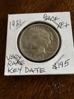 1921 PEACE SILVER DOLLAR HIGH RELIEF XF+ KEY DAYE