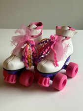 BARBIE ROLLER SKATES Vintage Skates SIZE 11 GIRLS: NICE SHAPE