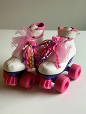 BARBIE ROLLER SKATES Vintage Skates SIZE 11 GIRLS: EXCELLENT SHAPE