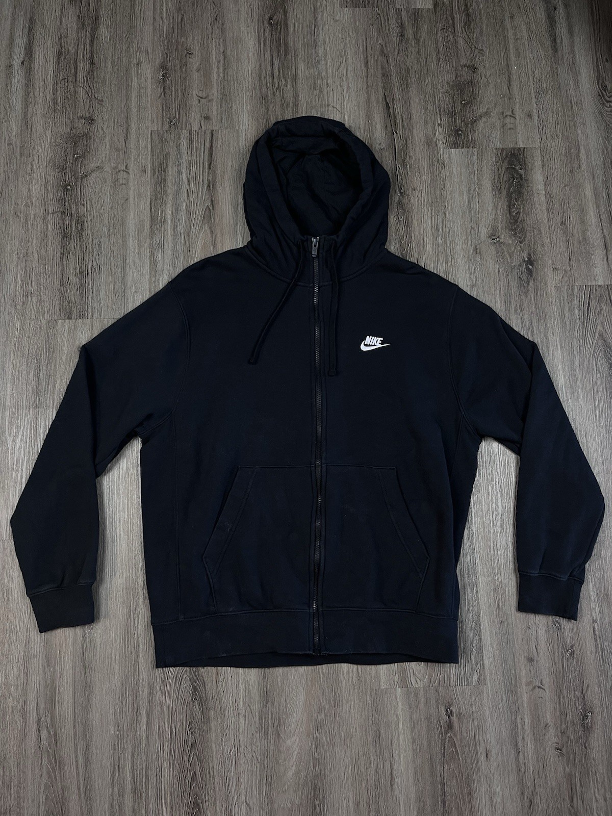 Nike Sportswear Club Fleece men's full-zip hoodie in black