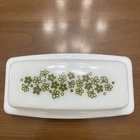 Vintage PYREX Spring Blossom Crazy Daisy Covered Butter Dish Excellent Condition