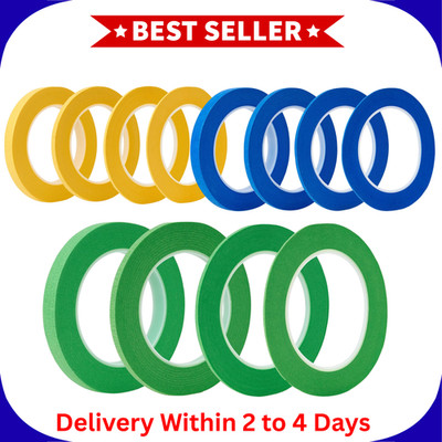 Fine Line Masking Tape DIY Automotive Masking Tape DIY Car Auto Paint 4 Roll...