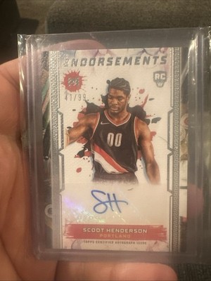 Scoot Henderson Auto /99 Portland Trailblazers
