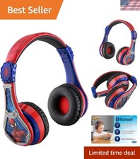 Spiderman Wireless Bluetooth Portable Headphones with Microphone, Volume Redu...