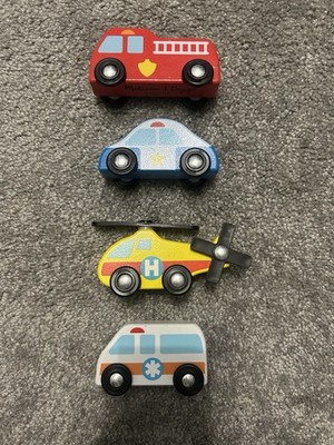 Melissa und Doug Einsatzfahrzeuge Set aus Holz