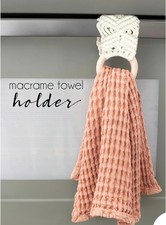 Macrame towel holder